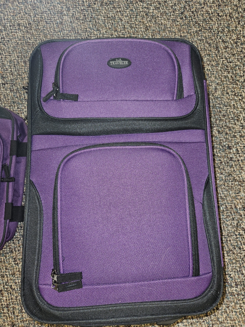 U.S. Traveler US5600 Rio 21" Carry-On Upright Carry-On Travel Tote NWT Purple - Picture 3 of 12